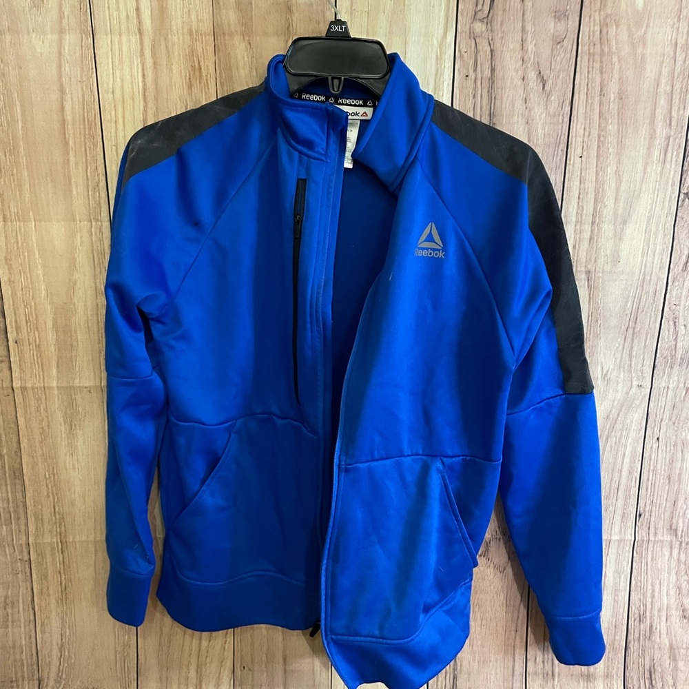 Reebok Men's Royal Blue and Black Jacket